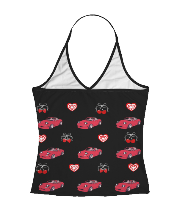 Black Miata Full Length Halter Top - 0