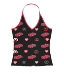 Black Miata Full Length Halter Top-4