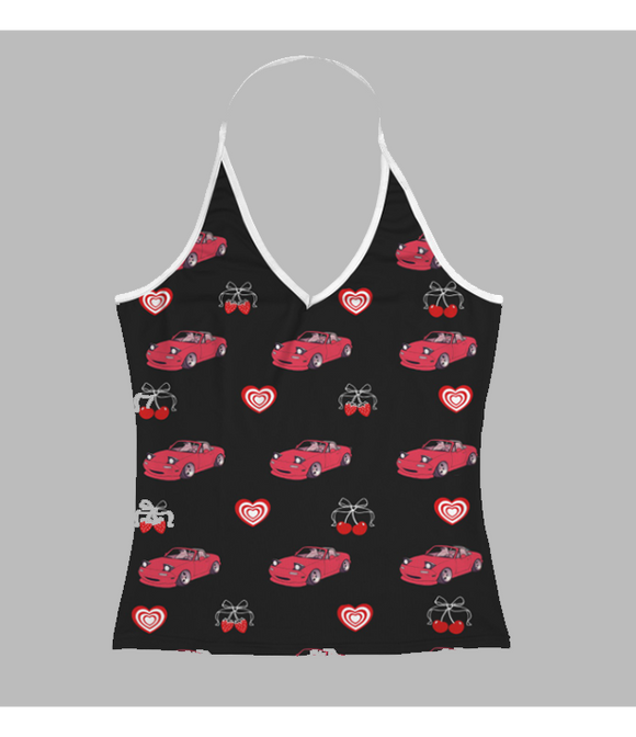 Black Miata Full Length Halter Top