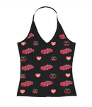 Black Miata Full Length Halter Top-1