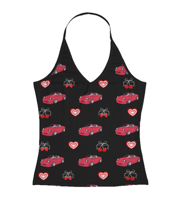Black Miata Full Length Halter Top