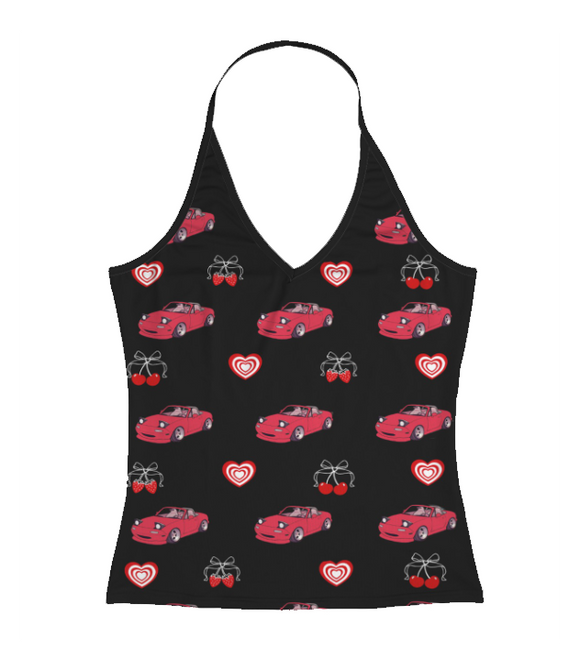 Black Miata Full Length Halter Top