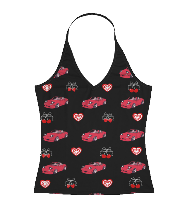 Black Miata Full Length Halter Top