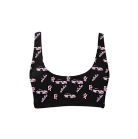 High Waisted Top+Bottom Miata Pink/Black Combo