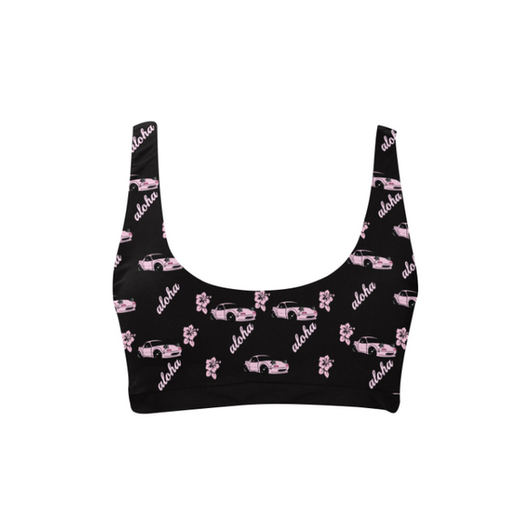 High Waisted Top+Bottom Miata Pink/Black Combo