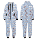 White Miata Onesie Snowflakes-1