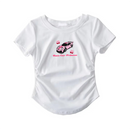 GT2RS White Cotton Fitted Ruched Waisted Shirt ( pre order)-1