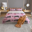 Kawasaki Ninja H2 R Pink Three Piece Duvet Cover Bedding Set-2