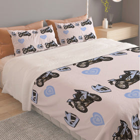 BMW S 1000 RR Baby Blue Three Piece Duvet Cover Bedding Set