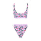 GR86 SET CHERRY HEART PURPLE Sport Top & High-Waisted Bikini Swimsuit