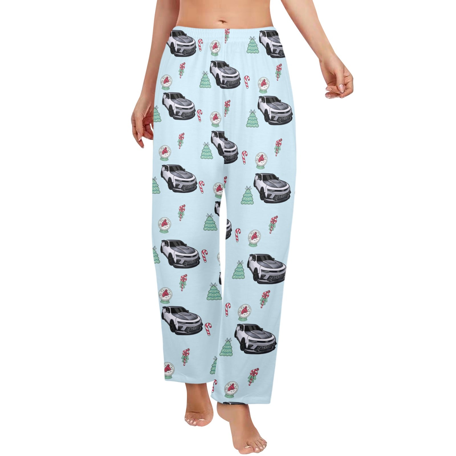 Unisex Camaro Christmas Pajamas Light Blue