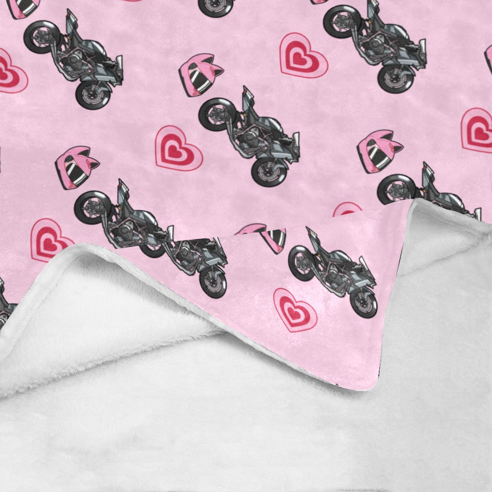 Kawasaki Ninja H2 R Pink Blanket 50" x 60" - 0