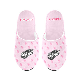 Porsche Plush Non-Slip Cotton Slippers Pink  (pre-order)
