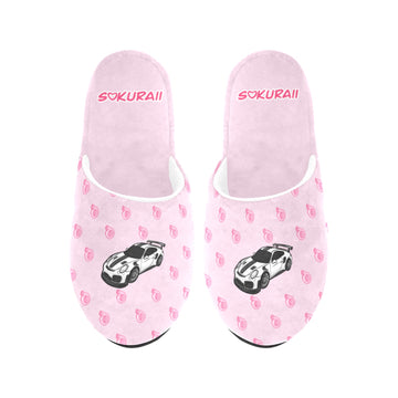 Porsche Plush Non-Slip Cotton Slippers Pink  (pre-order)