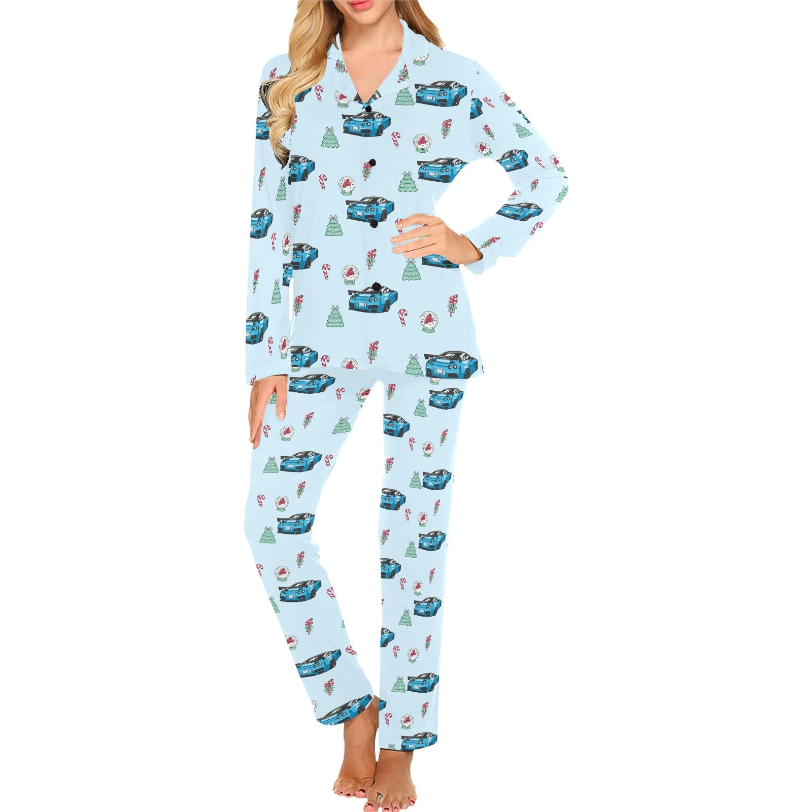 Unisex  R35 GTR Christmas Pajama Sets women/men/kids