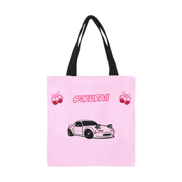 Pink or Black Miata Tote Bag 100% Cotton (Small) pre-order