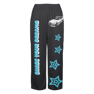 E36 WOMAN CHASE UR DREAMS BLACK PAJAMAS