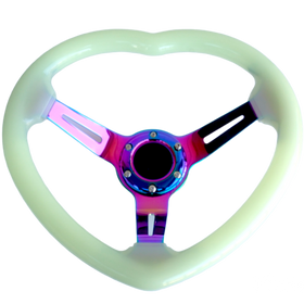 Glow In The Dark Crystal Bubble Heart Steering Wheel